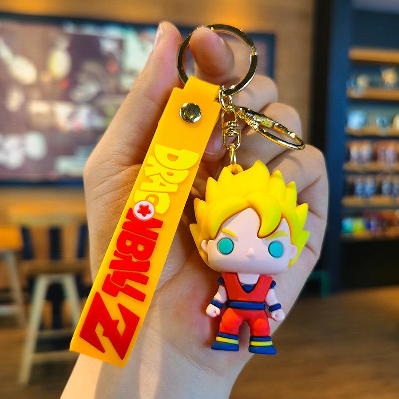 SUPER SAIYAN GOKU 3D SILICON KEYCHAIN WITH STRAP DRAGON BALL Z