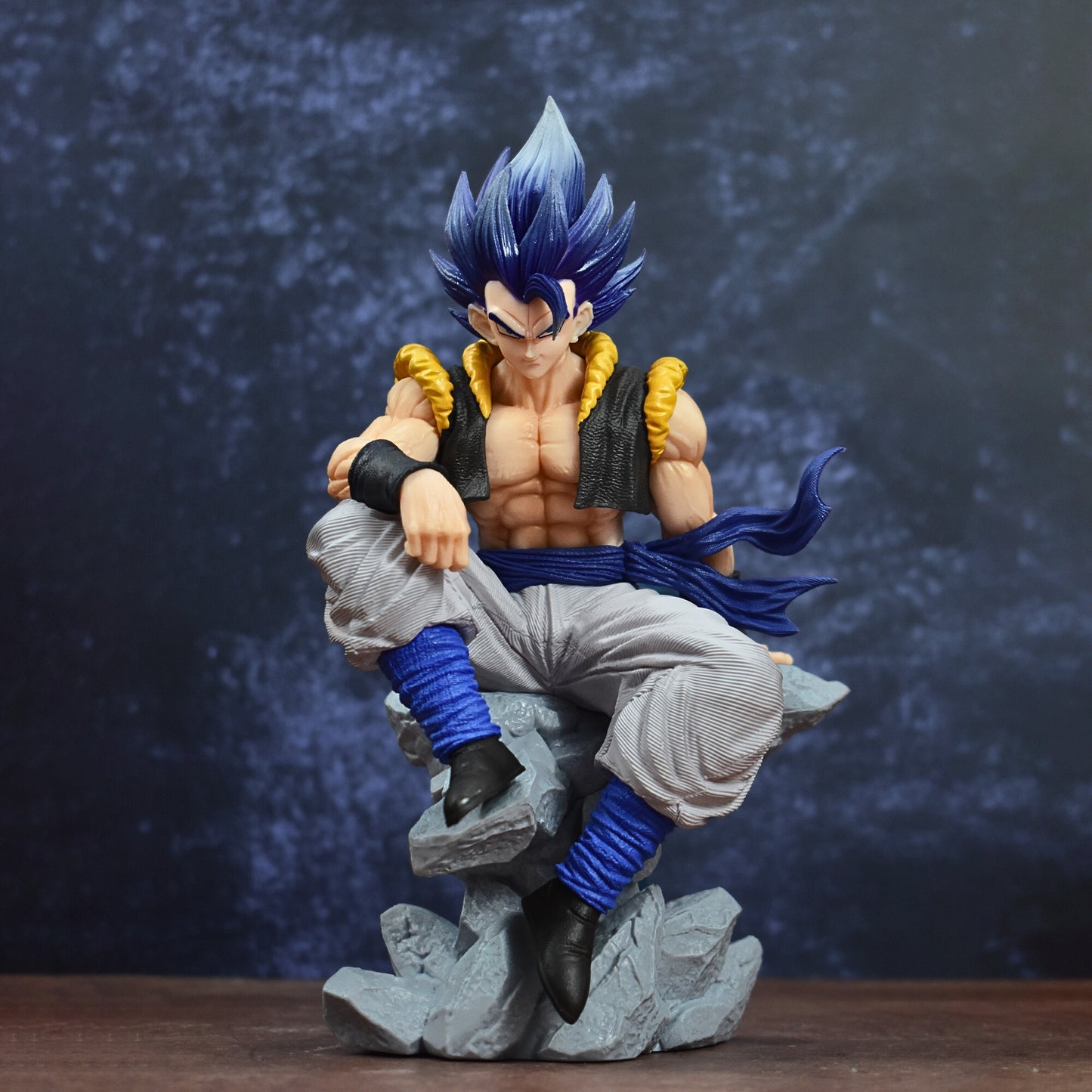 Gogeta Iconic Sitting Action Figure With 3 Relplaceable Heads (24 Cm Height) - Dragon Ball Z