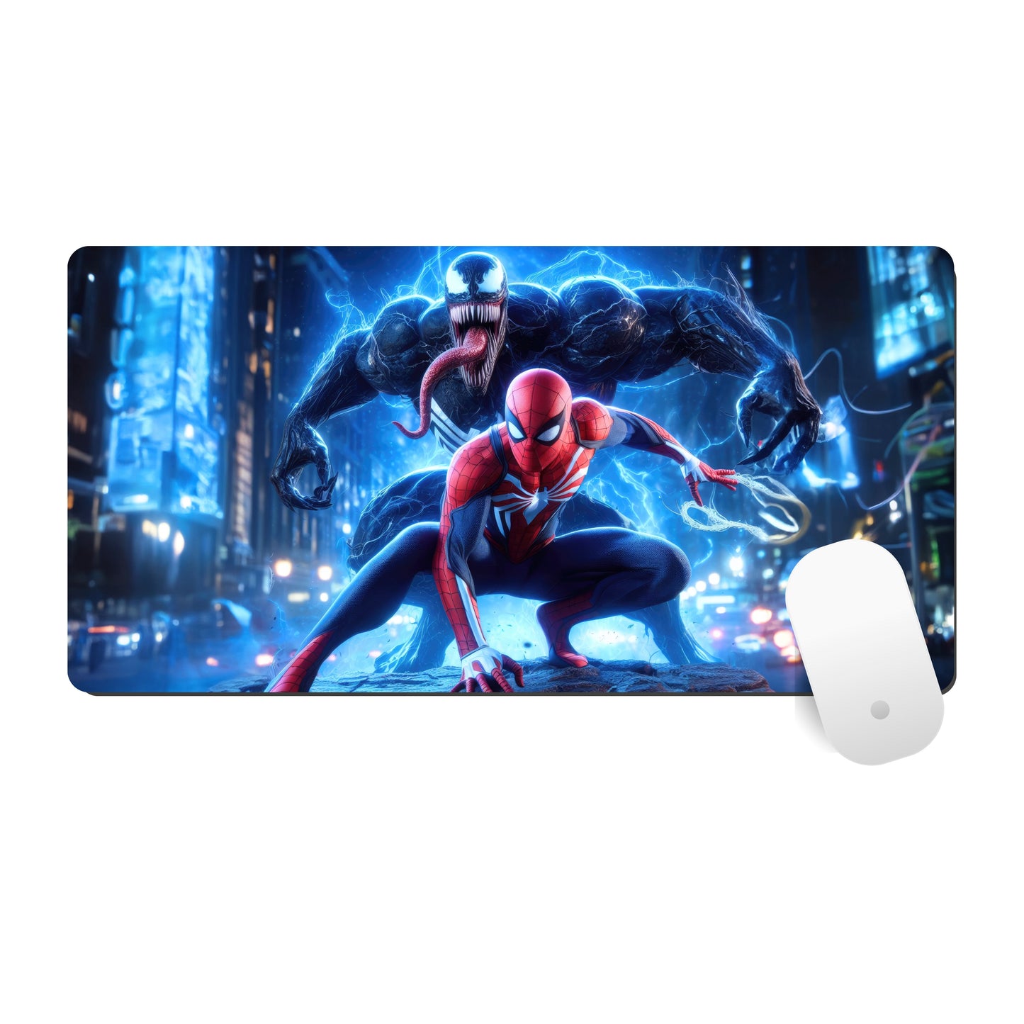 SPIDERMAN & VENOM MOUSE PAD (23 X 11 INCHES) - GAMING MOUSE PAD | RUBBER BASE DESK MAT
