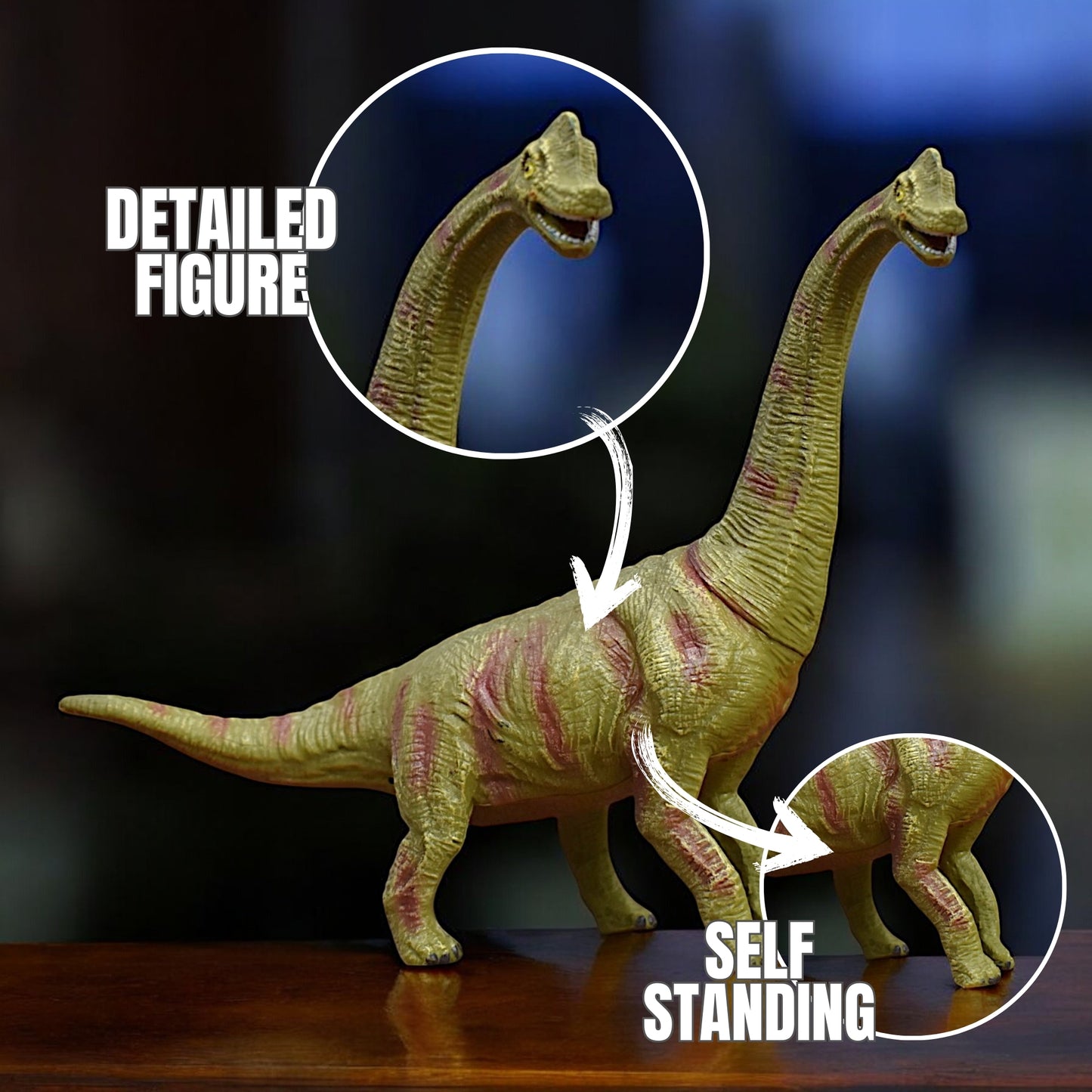 Dinosaur Action Figure - Realistic 10-Inch Brachiosaurus Toy