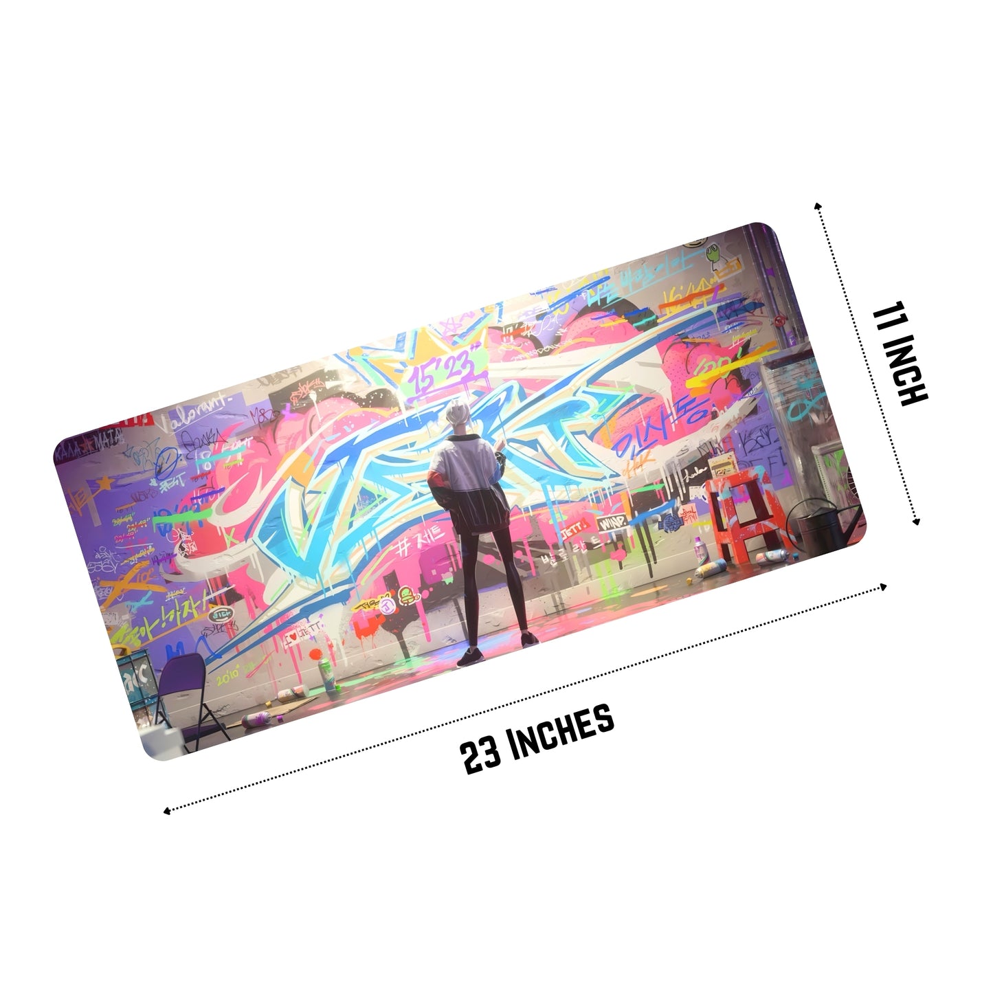 Valorant Jett Mouse Pad (23 X 11 Inches) - Gaming Mouse Pad | Rubber Base Desk Mat