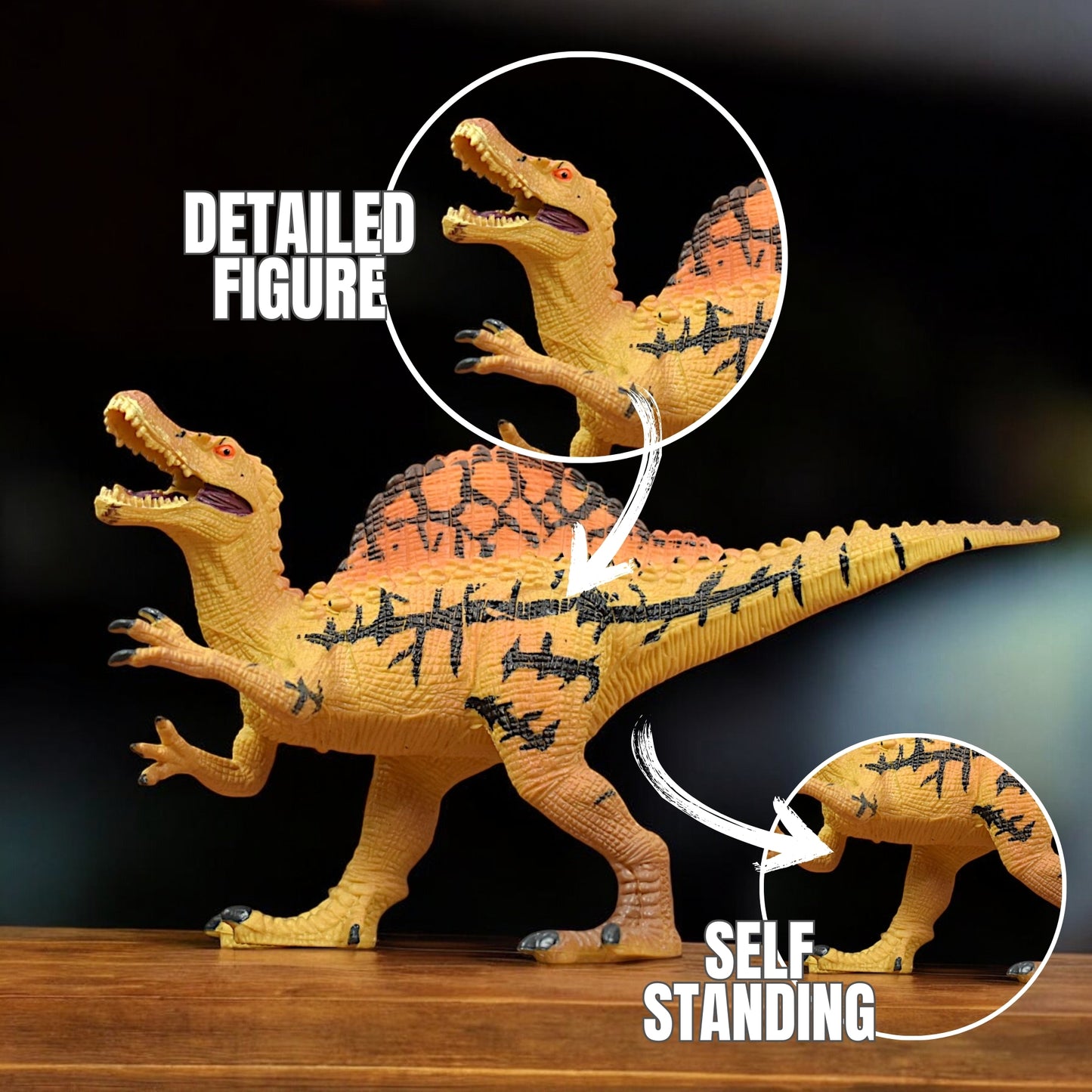 Dinosaur Action Figure - Realistic 10-Inch Spinosaurus Toy for Kids