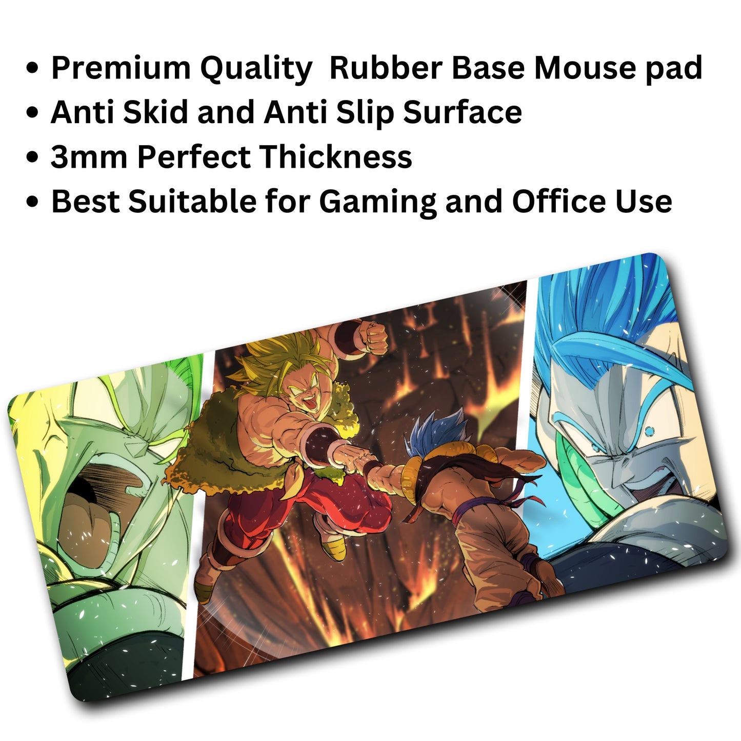 Dragon Ball Z/super Broly Vs Gogeta Mouse Pad (23 X 11 Inches) - Gaming Mouse Pad
