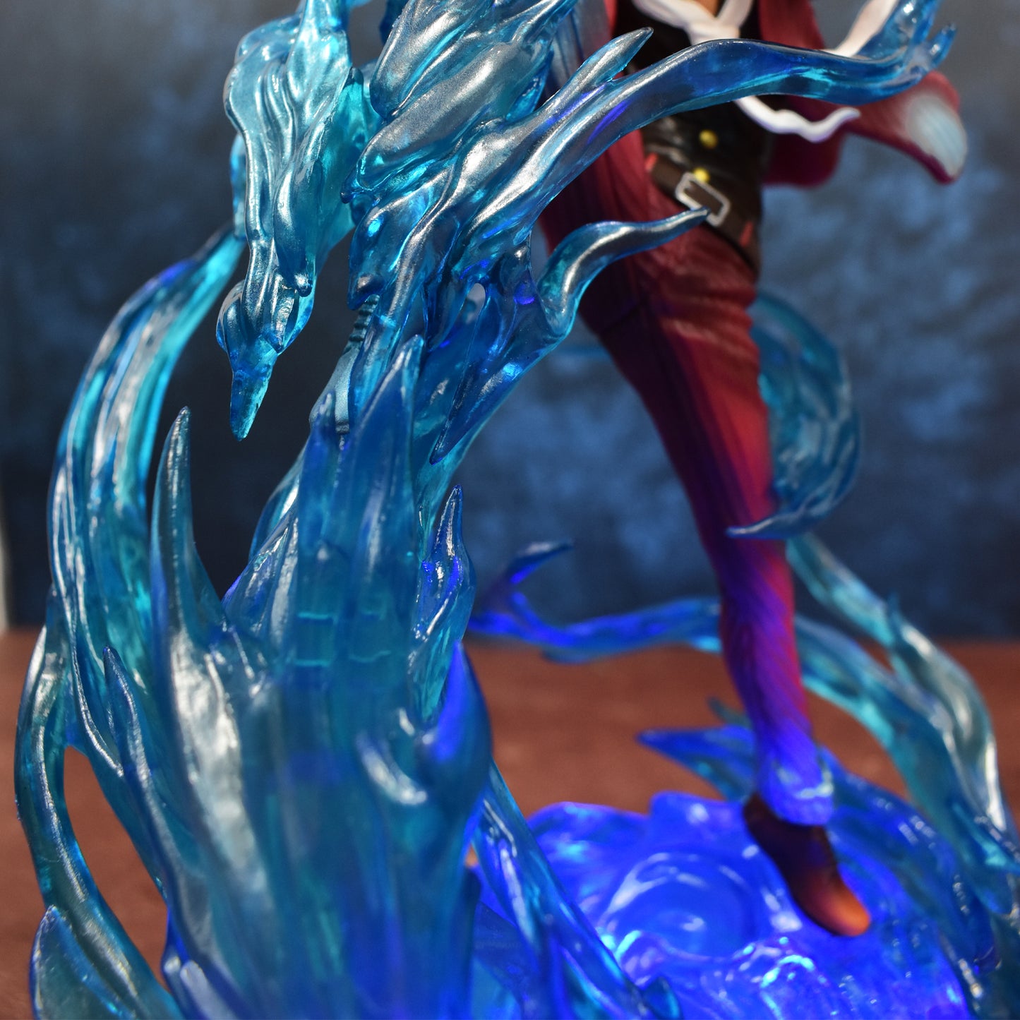 Sanji Blue Flame Action Figure With Led Light Base (24 Cm Height) - One Piece