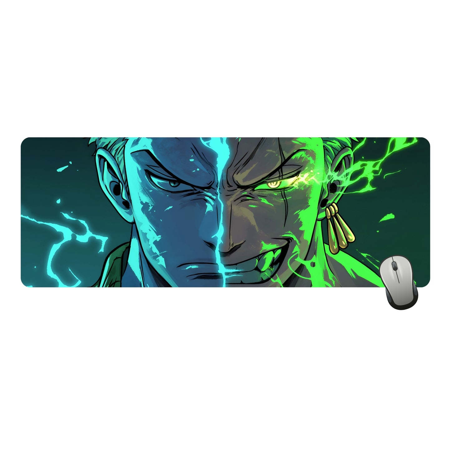 Pirate Hunter Roronoa Zoro Desk Mat (31 X 12 Inches) - Gaming Mouse Pad | Rubber Base Desk Mat