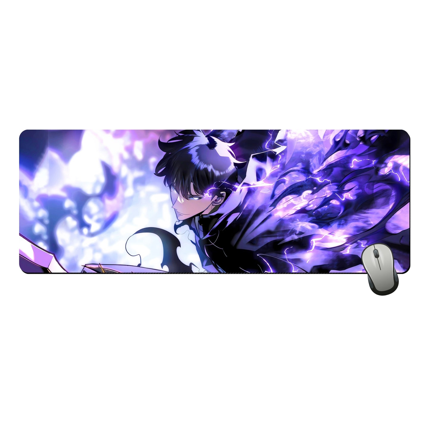 Solo Leveling - Sung Jinwoo Desk Mat (31 X 12 Inches) - Gaming Mouse Pad | Rubber Base Desk Mat