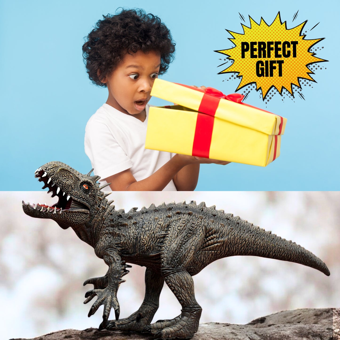 Indominus Rex Dinosaur Toy - Realistic 10-inch Action Figure With Openable Mouth