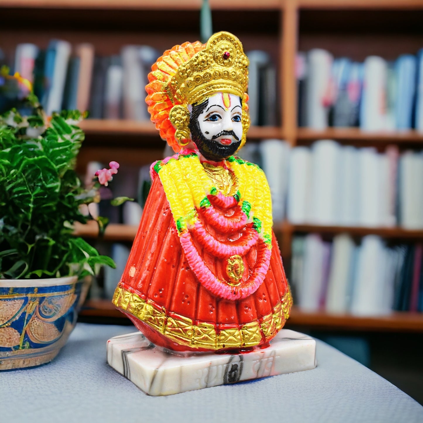 Baba Khatu Shyam Ji Idol Statue Murti For Car Dashboard/table/home Decoration (16 Cm Height)