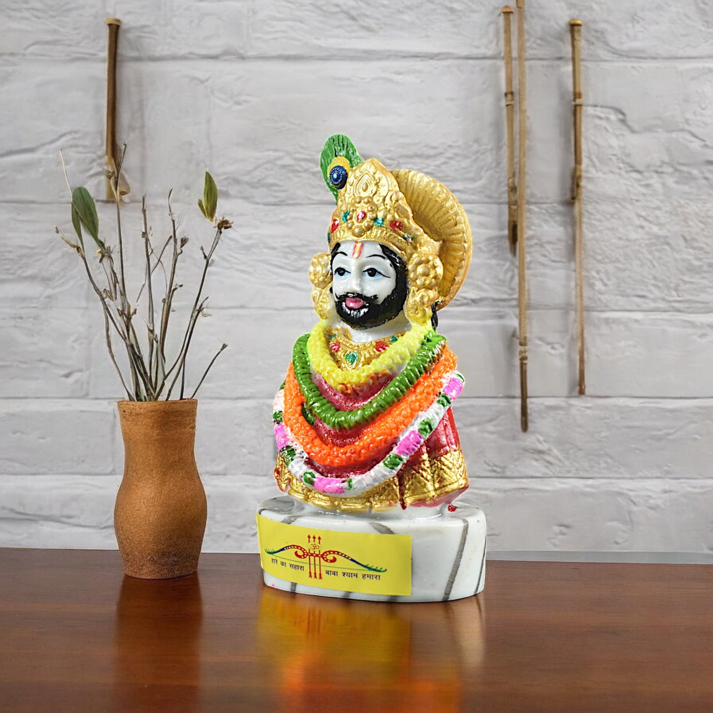 Marble Baba Khatu Shyam Ji Idol Statue (10 Cm)