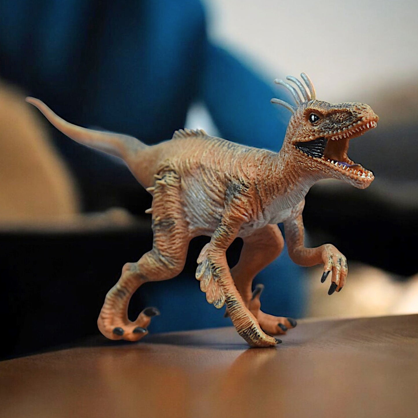 Dinosaur Action Figure - Realistic 10-inch Velociraptor Toy For Kids