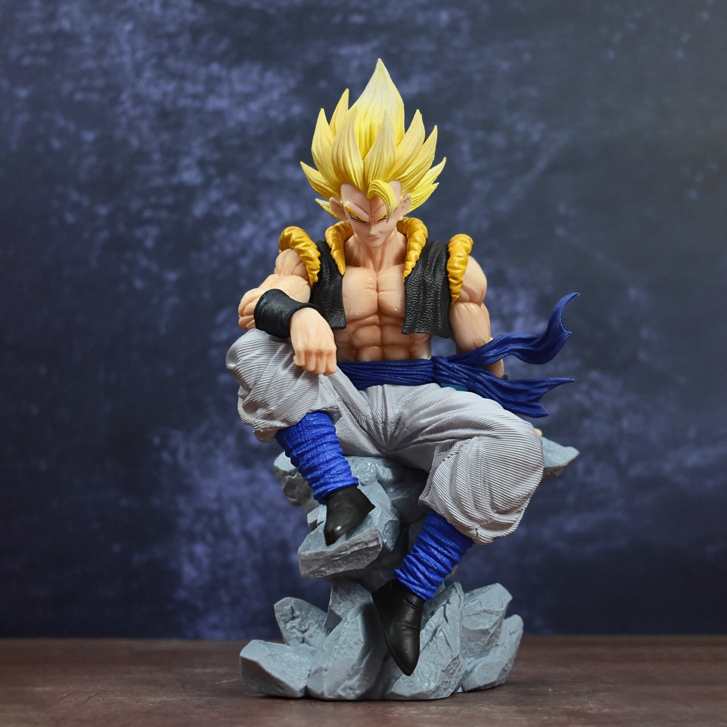 Gogeta Iconic Sitting Action Figure With 3 Relplaceable Heads (24 Cm Height) - Dragon Ball Z
