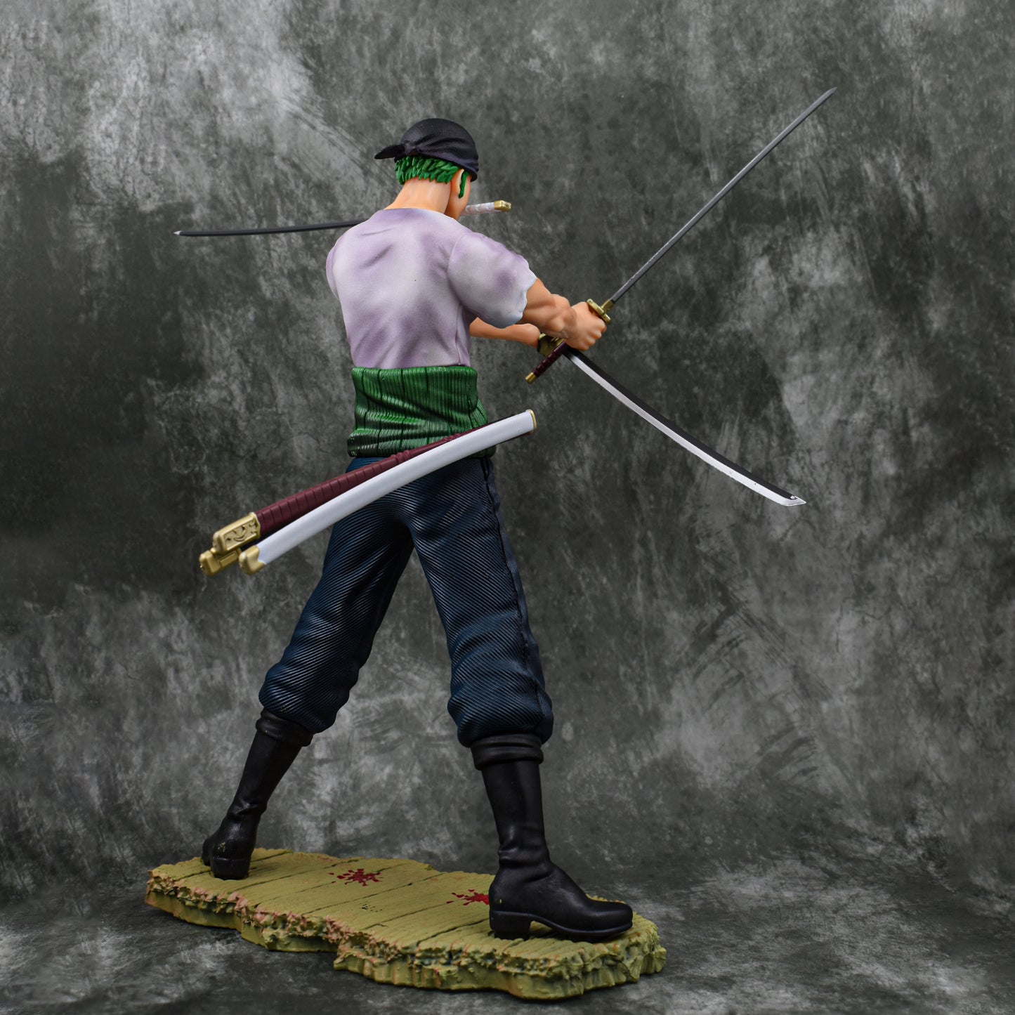 RORONOA ZORO THREE SWORD STYLE ICONIC ACTION FIGURE WIHT 2 REPLACEABLE HEADS (28 CM HEIGHT) - ONE PIECE