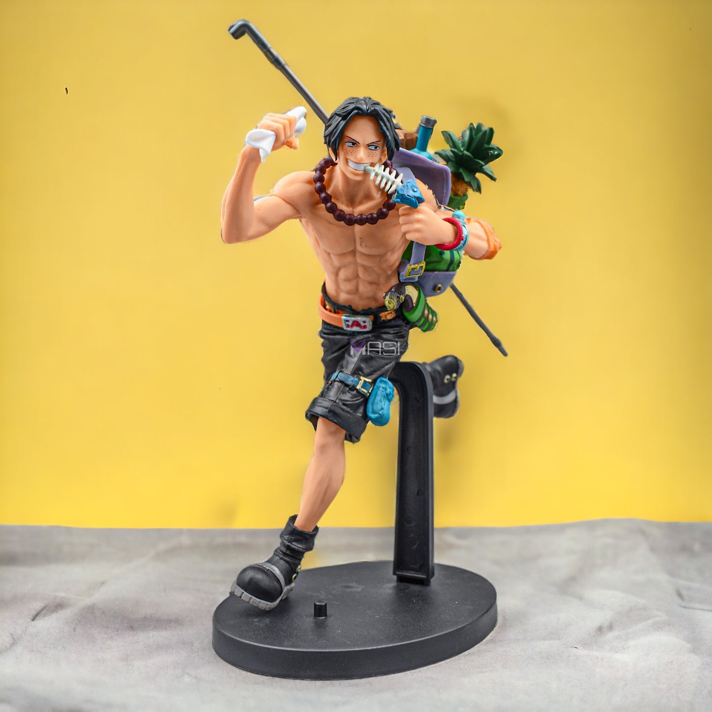 Protgas D. Ace Running Action Figure With Food Bagpack (22 Cm Height) - One Piece
