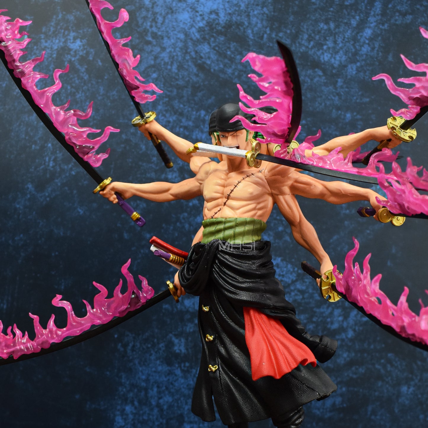 Three Heads Six Arms Roronoa Zoro Santoryu Kyutoryu Action Figure - One Piece