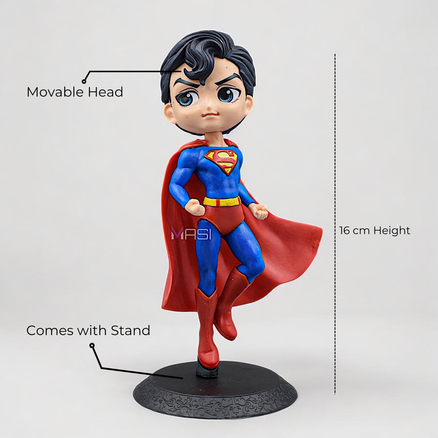 Superman Q Style Action Figure With Stand (16 Cm Height)