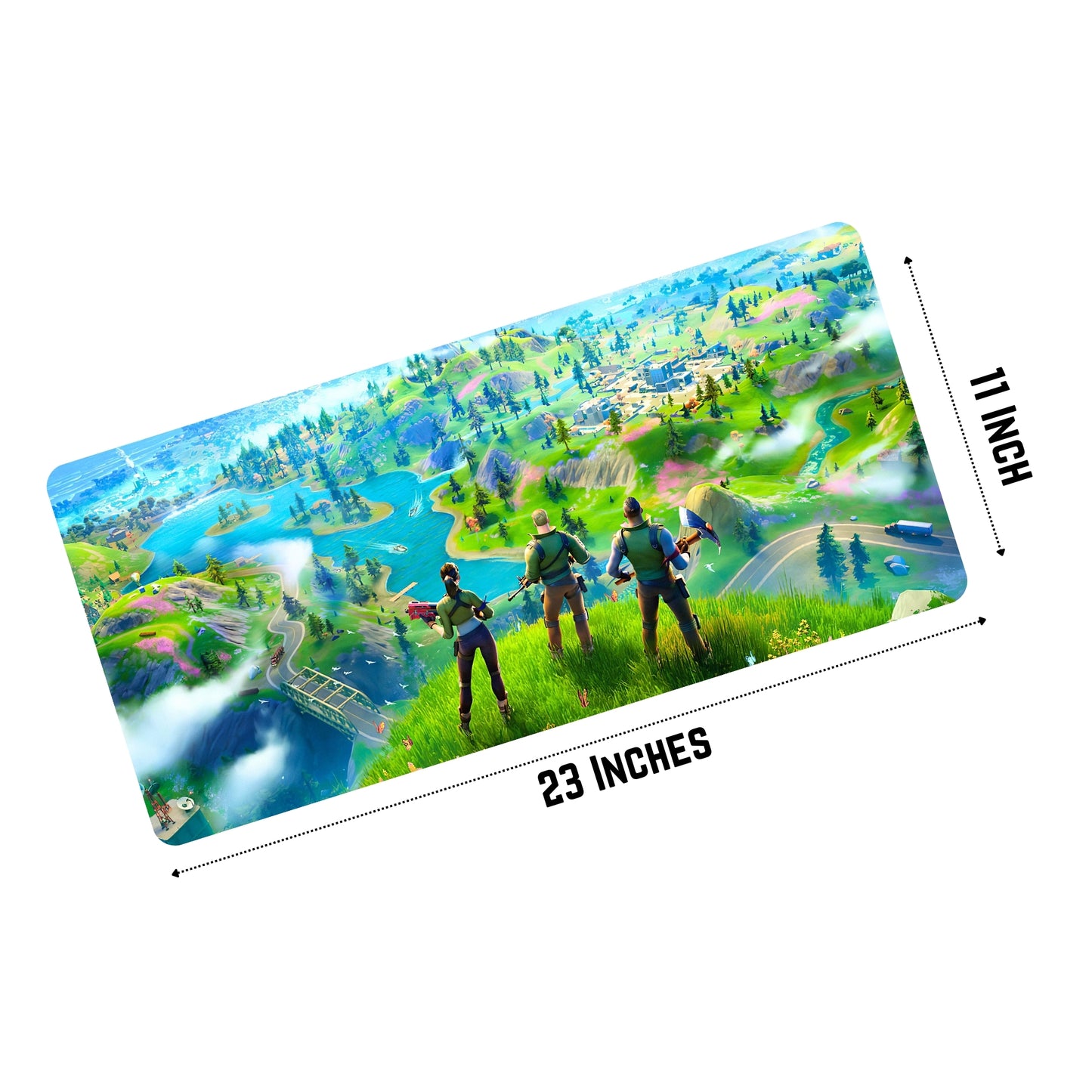 FORTNITE MOUSE PAD (23 X 11 INCHES) - GAMING MOUSE PAD | RUBBER BASE DESK MAT