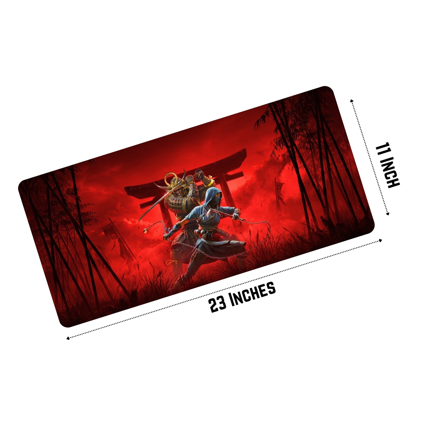 ASSASSIN CREED SHADOWS MOUSE PAD (23 X 11 INCHES) - GAMING MOUSE PAD | RUBBER BASE DESK MAT