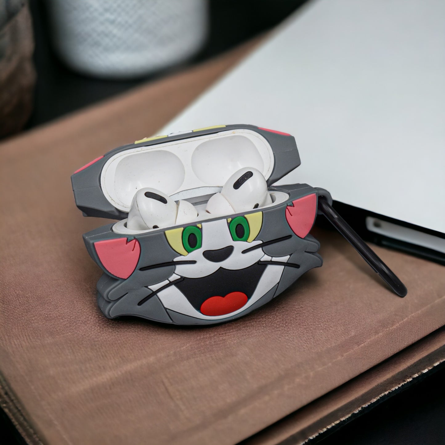 Tom Cute Iphone Airpods Cover Protection Case (Silicone)