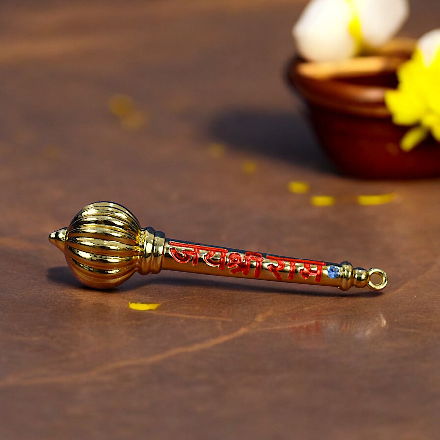 Hanuman Ji Gada "Jai Shri Ram Written" 6 Inch Premium Metal Home Decoration And Gift Purpose
