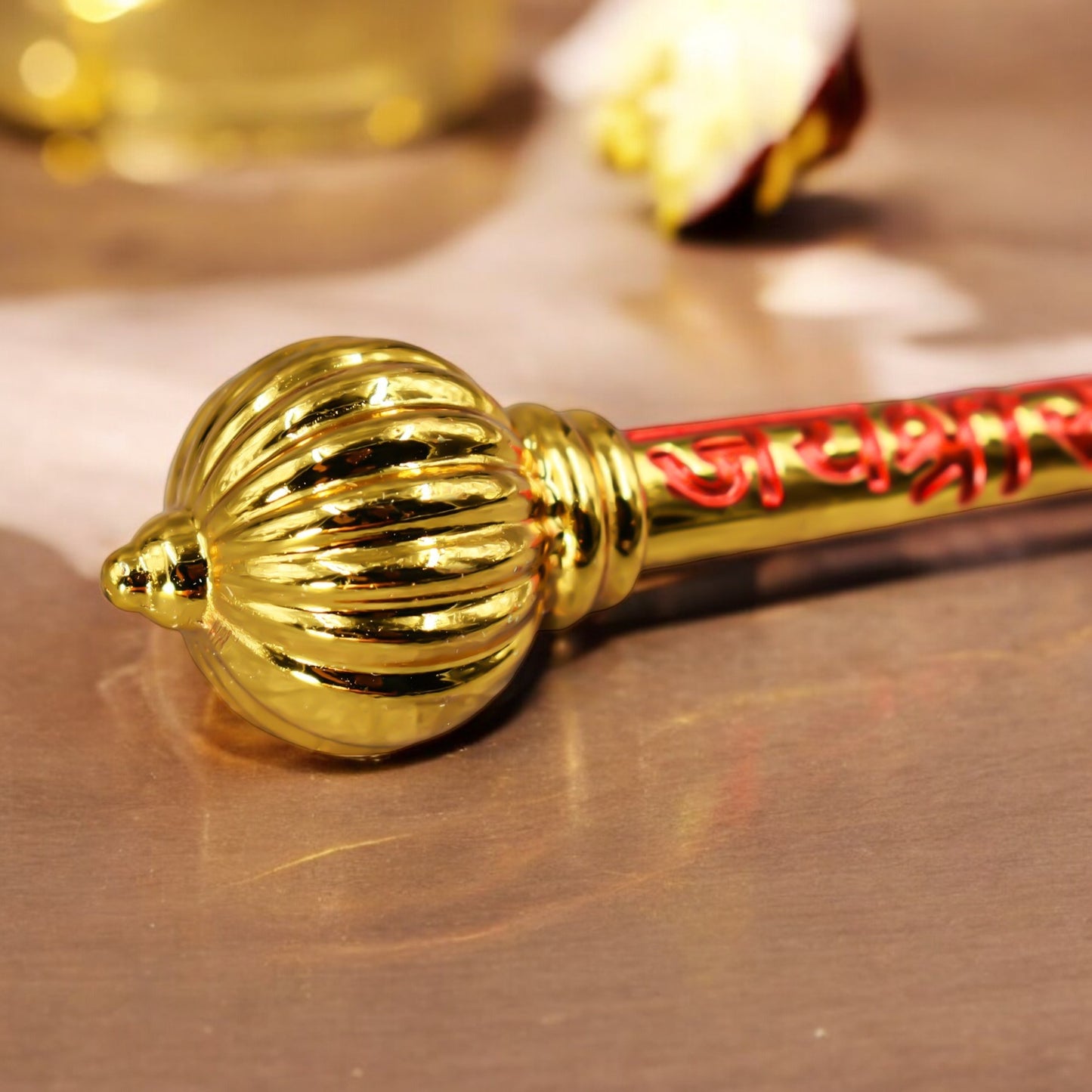 Hanuman Ji Gada "Jai Shri Ram Written" 6 Inch Premium Metal Home Decoration And Gift Purpose