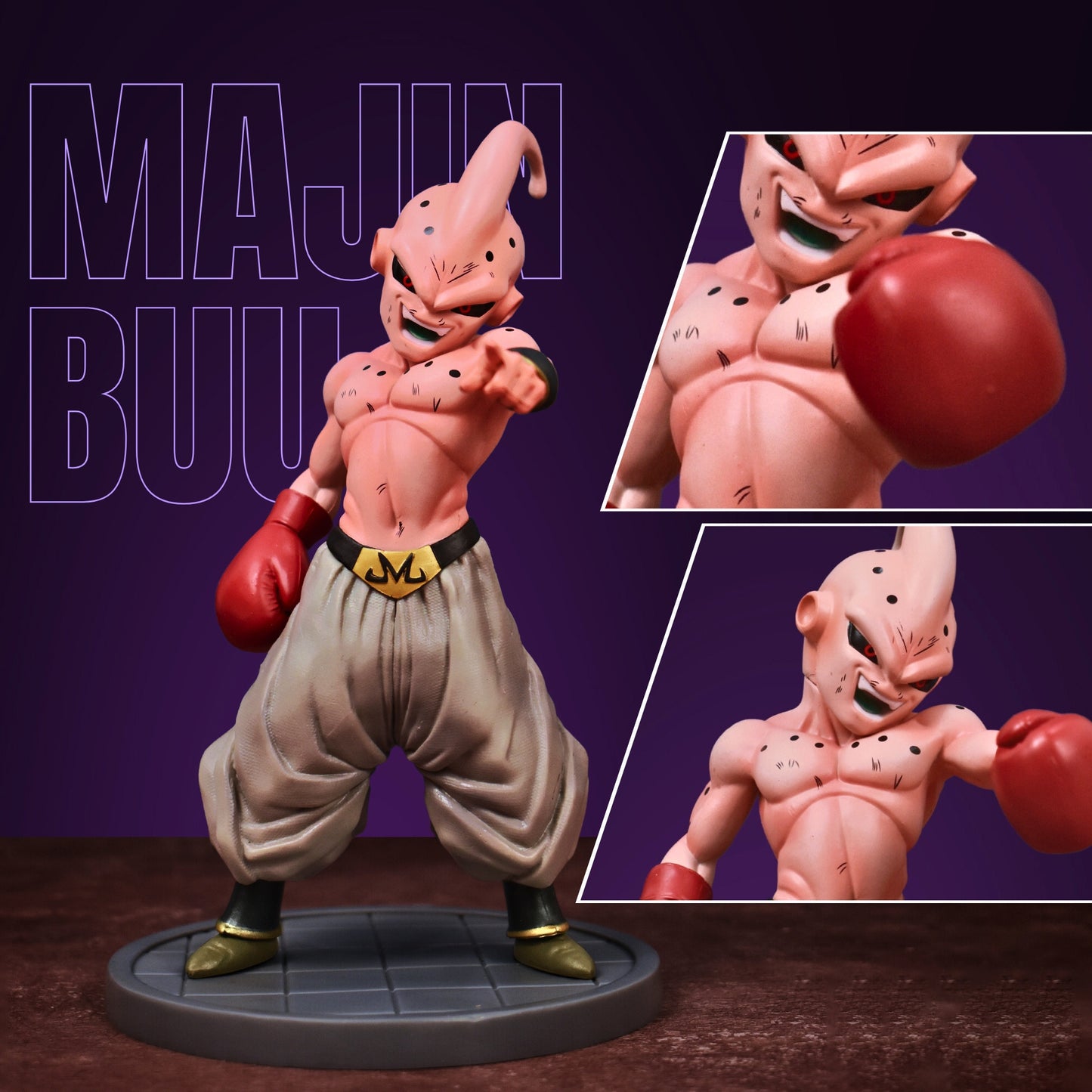 MAJIN BUU KID ICONIC ACTION FIGURE WITH 2 REPLACEABLE HANDS (19 CM HEIGHT) - DRAGON BALL Z