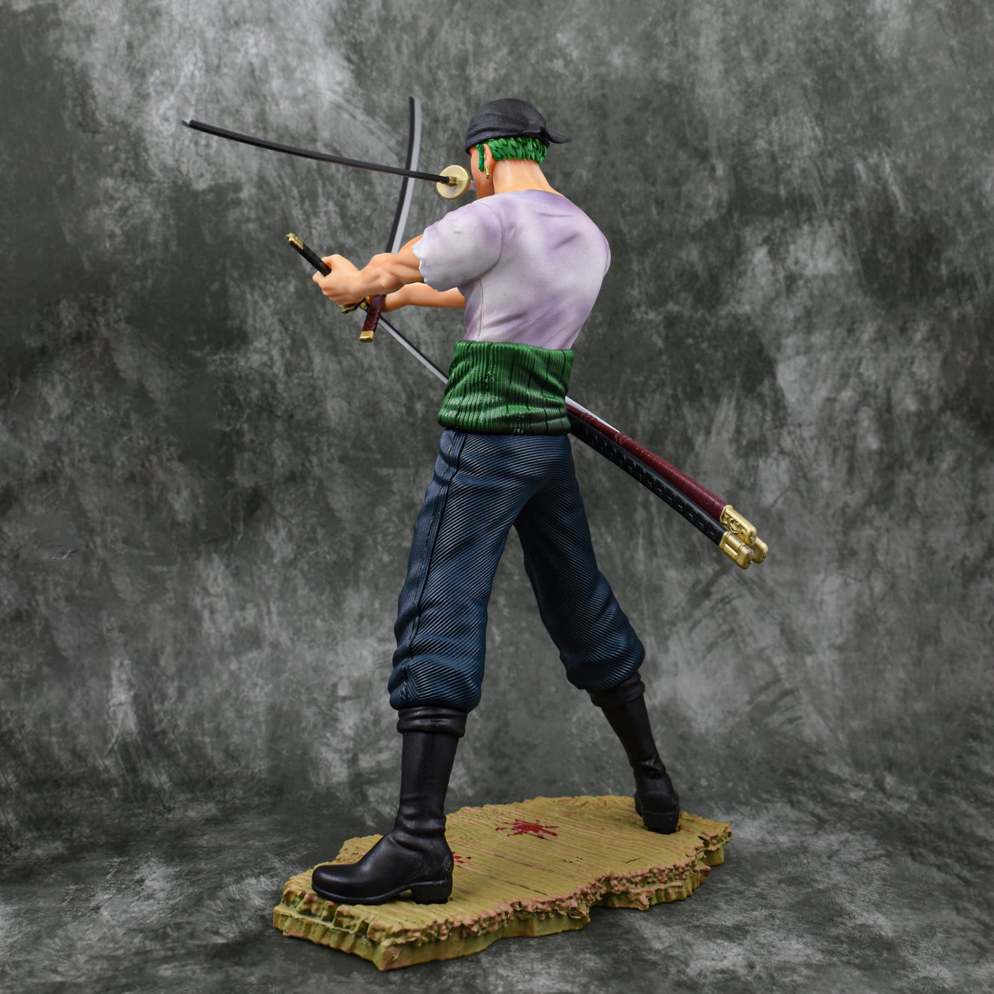 RORONOA ZORO THREE SWORD STYLE ICONIC ACTION FIGURE WIHT 2 REPLACEABLE HEADS (28 CM HEIGHT) - ONE PIECE