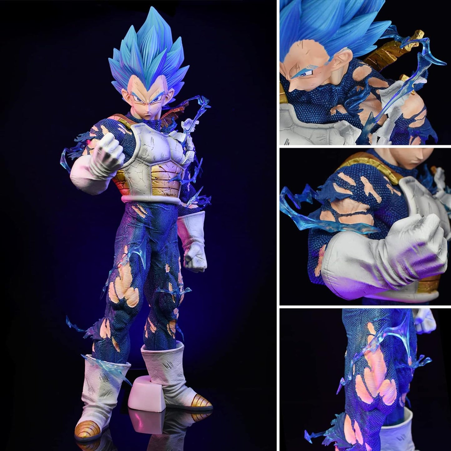 Prince Vegeta Iconic Action Figure With 4 Switchable Heads (45 Cm Height) - Dragon Ball Z