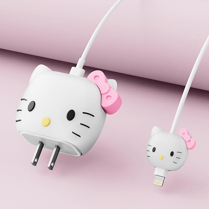 Hello Kitty Cute Iphone Charger Cover Protection Case (Silicone)