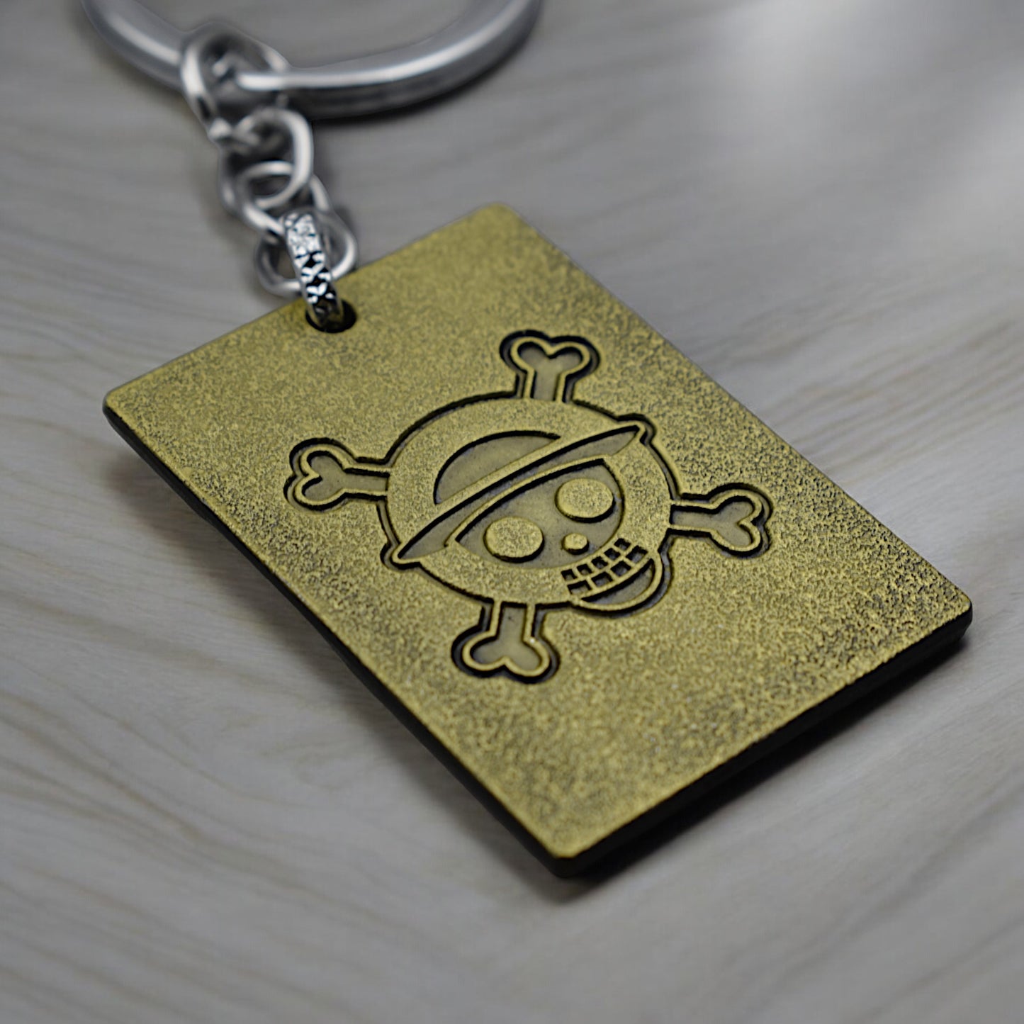 One Piece Wanted Kaido Metal Golden Keychain