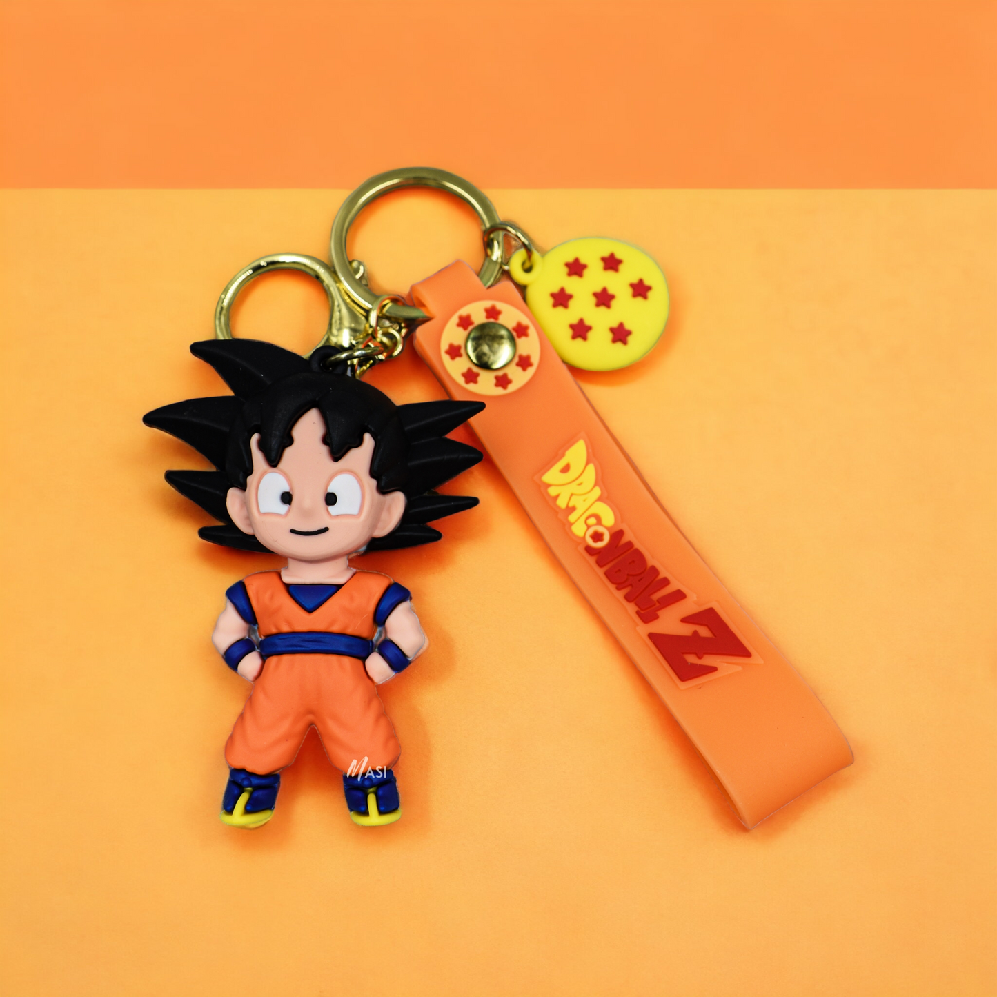 Son Goku Silicon Rubber Keychain With Strap - Dragon Ball Z