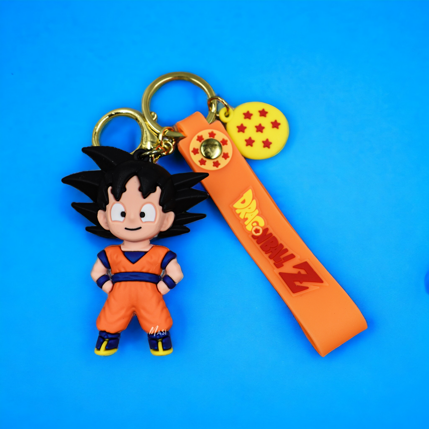 Son Goku Silicon Rubber Keychain With Strap - Dragon Ball Z