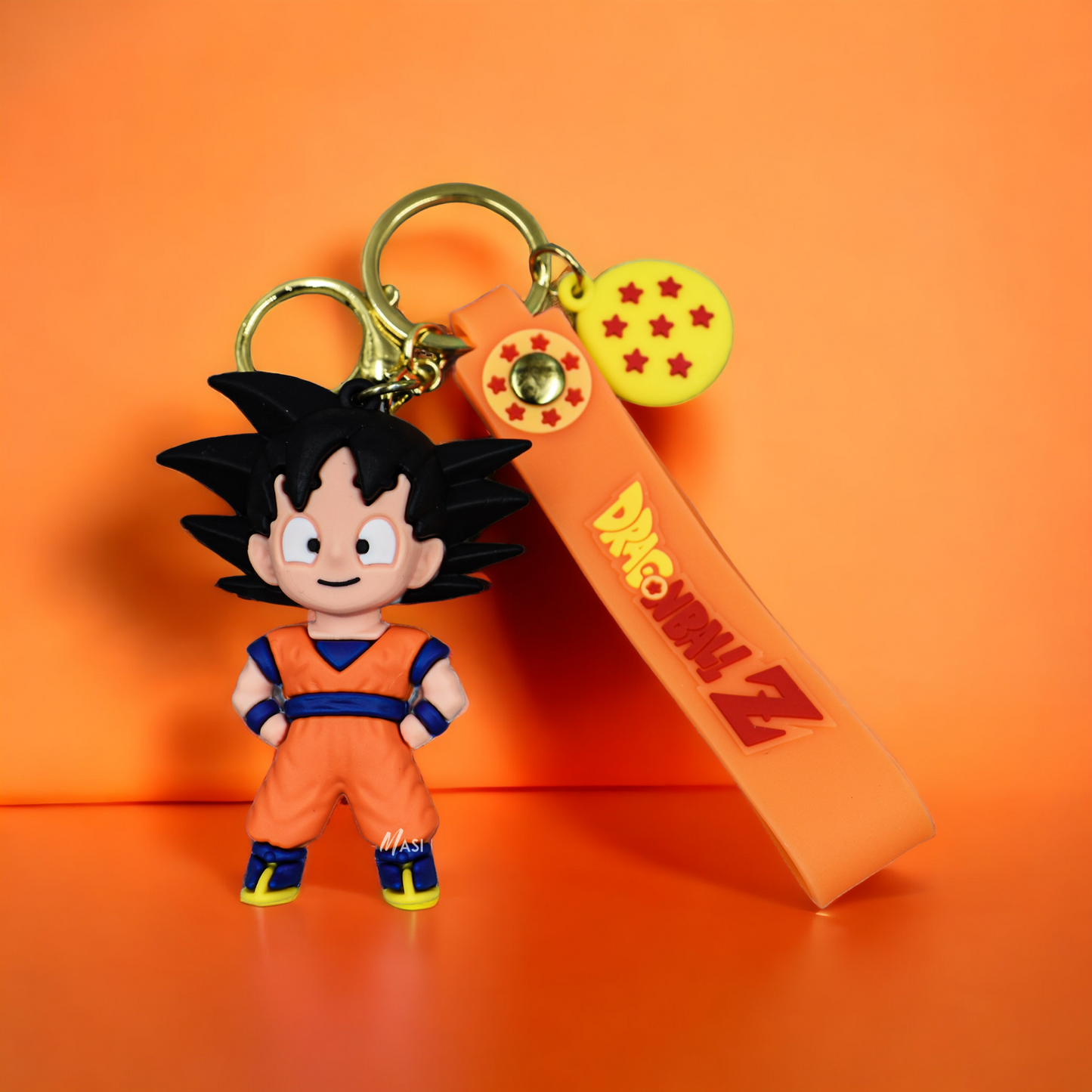 Son Goku Silicon Rubber Keychain With Strap - Dragon Ball Z