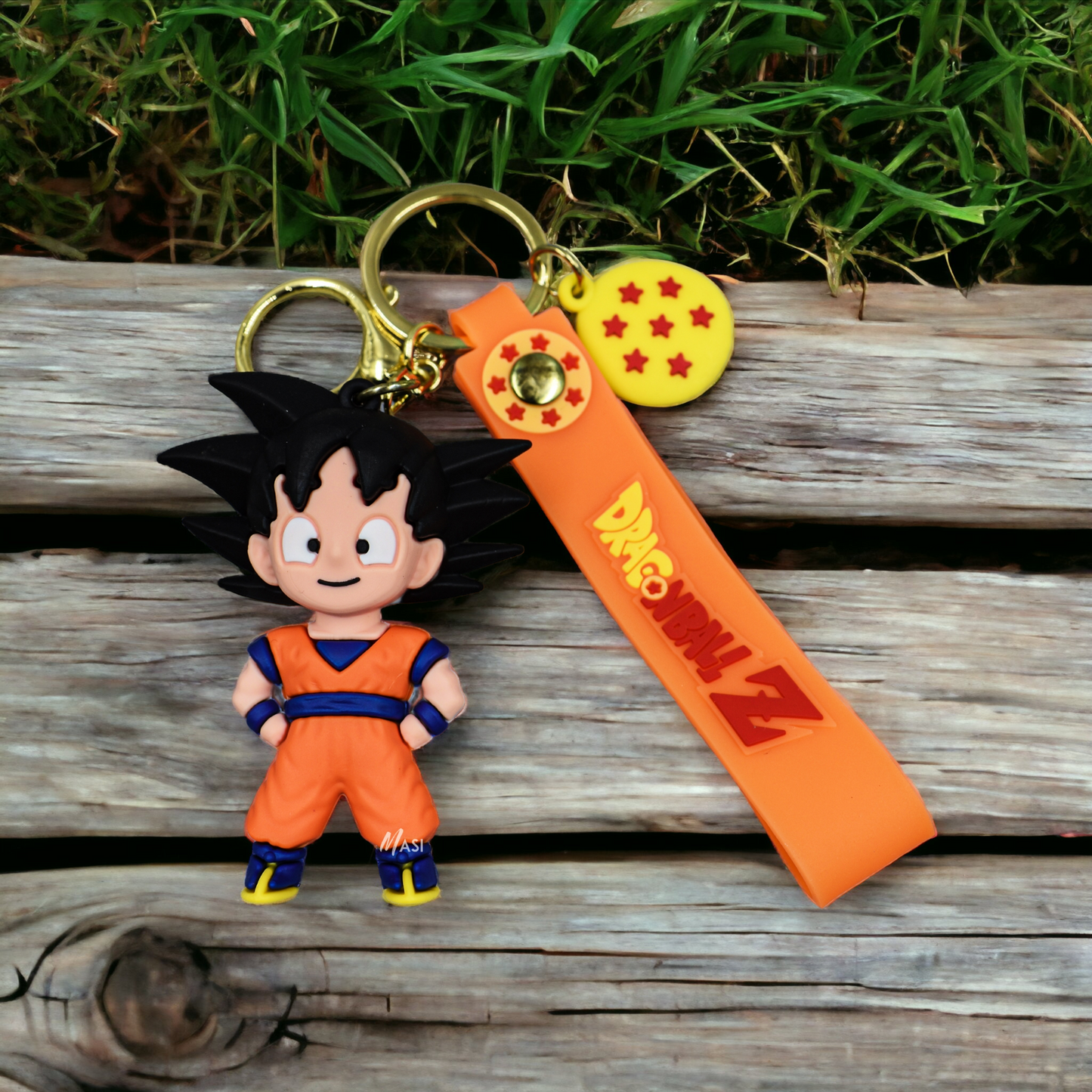 Son Goku Silicon Rubber Keychain With Strap - Dragon Ball Z