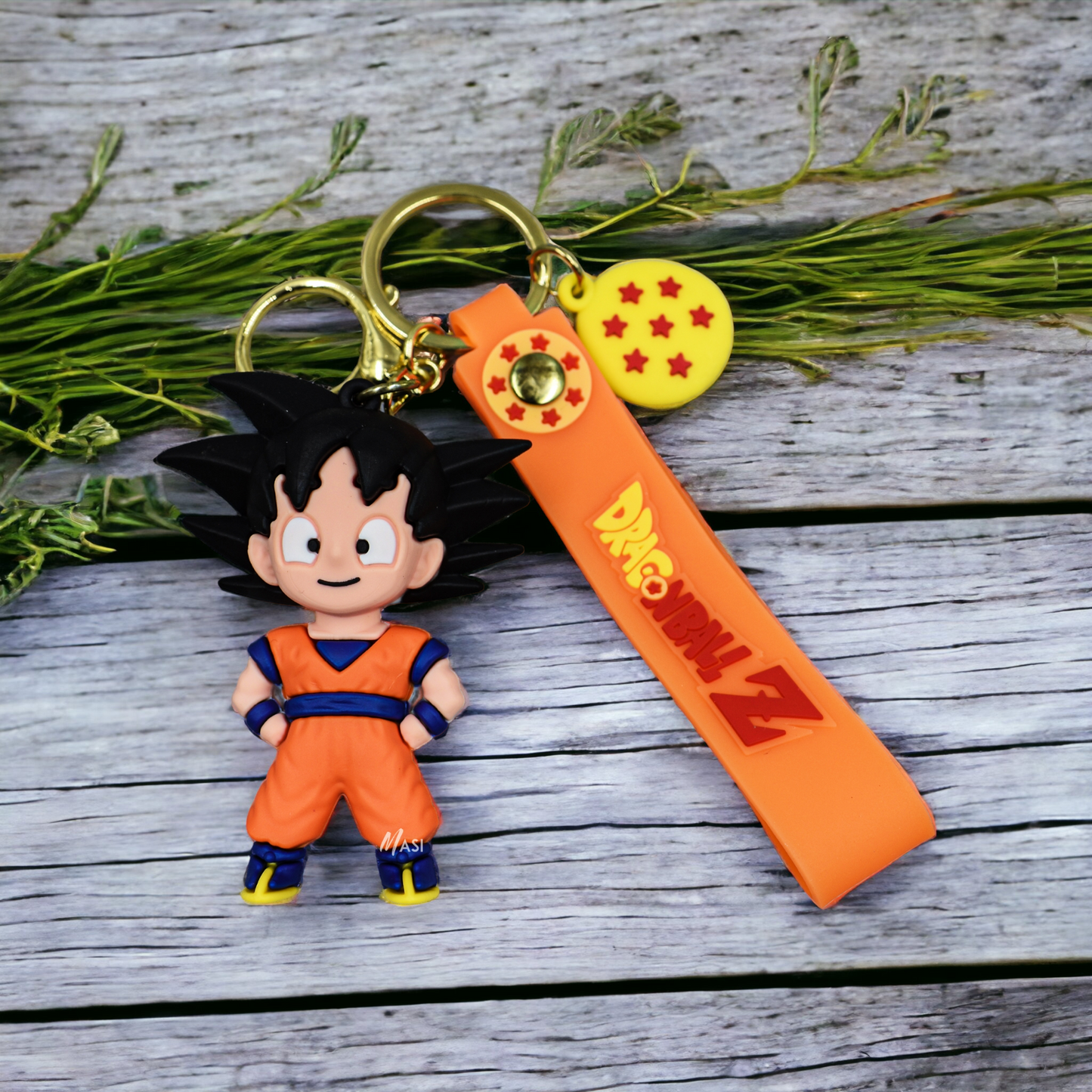 Son Goku Silicon Rubber Keychain With Strap - Dragon Ball Z