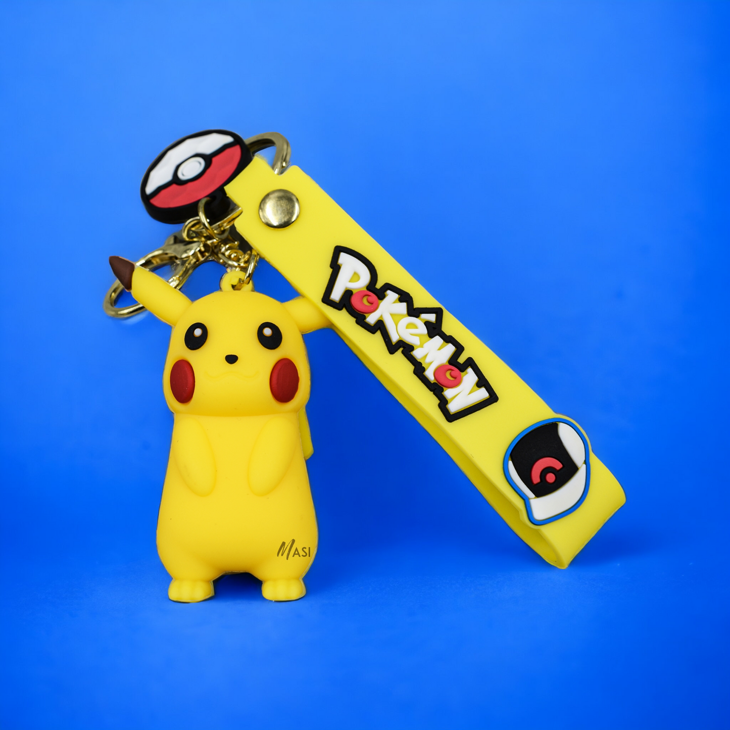 Pikachu Silicon Rubber Keychain With Strap - Pokemon