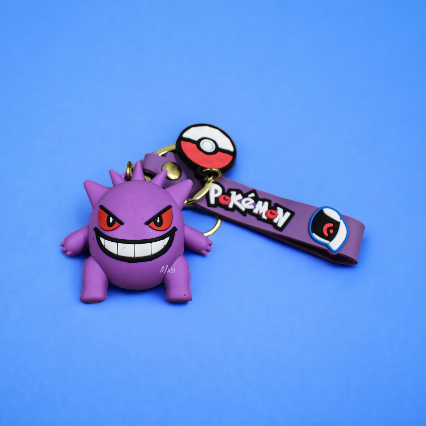 Gengan Silicon Rubber Keychain With Strap - Pokemon