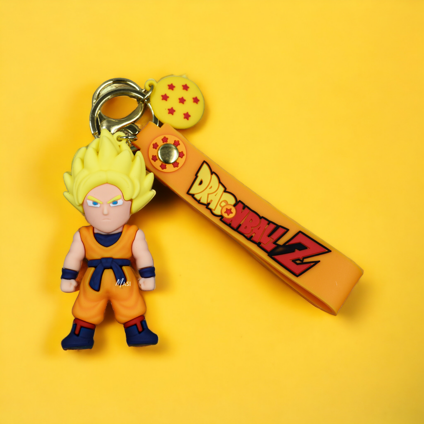 Goku Ssj2 Silicon Rubber Keychain With Strap - Dragon Ball Z