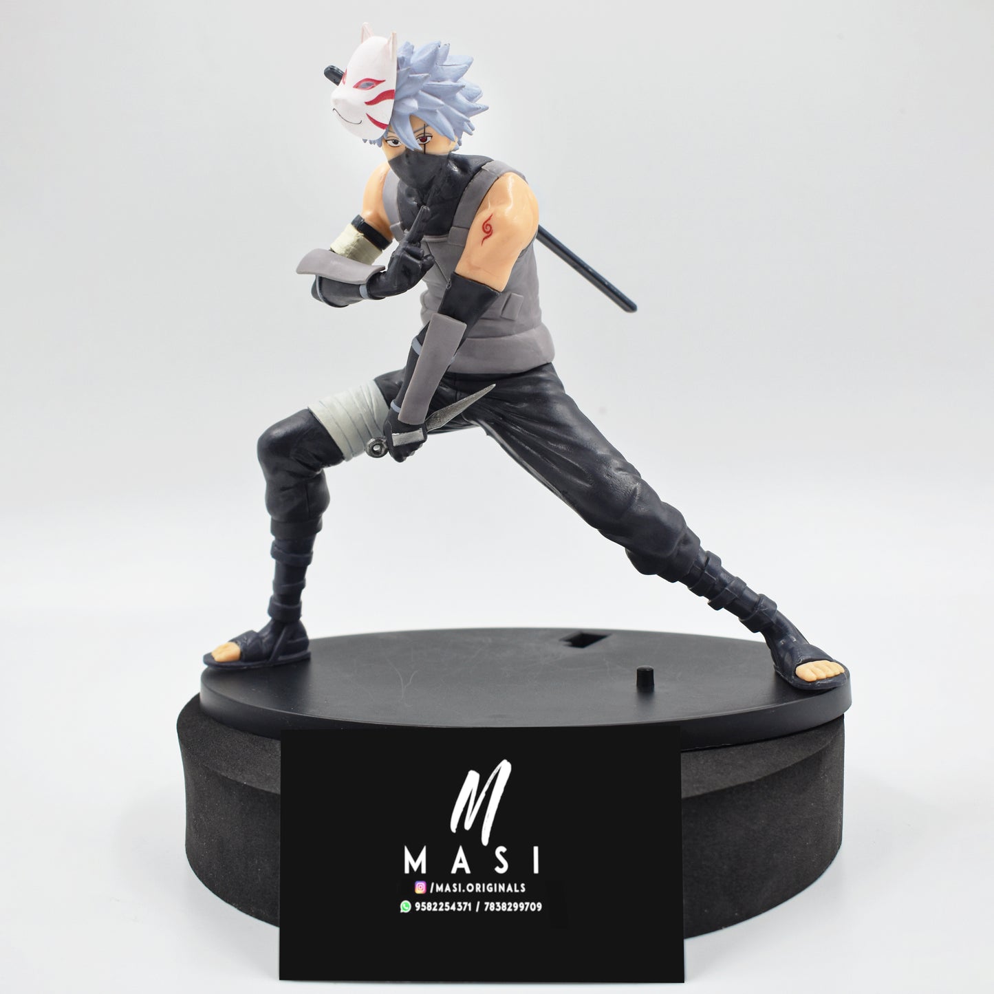 Hatake Kakashi Action Figure With Anbu Mask (16 Cm Height) - Naruto