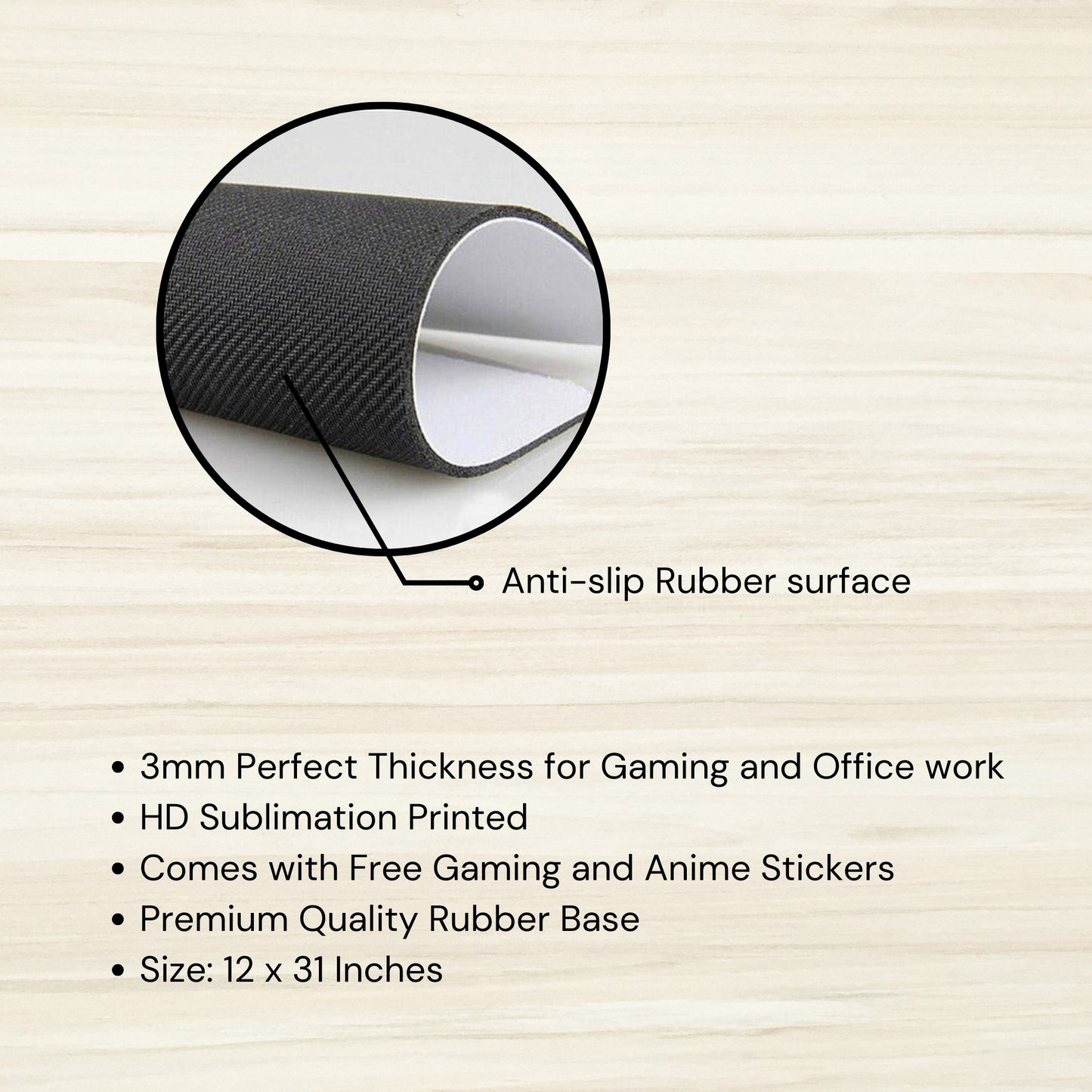 Dragon Ball Z Zamasu The Black Goku Mouse Pad (31 X 12 Inches) - Gaming Mouse Pad | Rubber Base Desk Mat