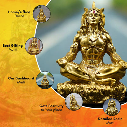 Mahadev Aura Gold Idol ( 10 Cm Height )