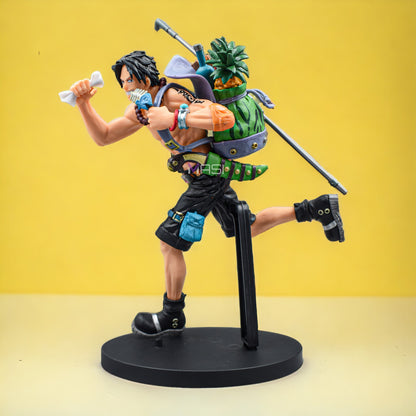 Protgas D. Ace Running Action Figure With Food Bagpack (22 Cm Height) - One Piece