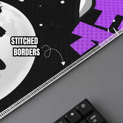 Luffy Gear 5 Mouse Pad with Stitched Borders (31 X 12 Inches) - Gaming Mouse Pad | Rubber Base Desk Mat