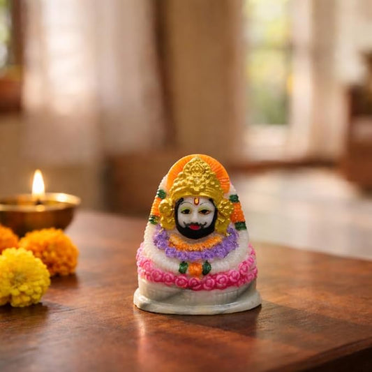 Khatu Shyam Ji Marble Idol – Colorful Spiritual Home Décor Murti
