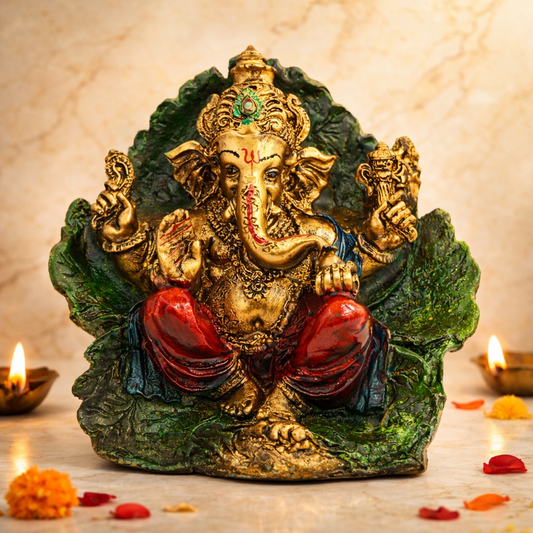 Lord Ganesha Idol - Symbol of Wisdom, Success & Prosperity | Spiritual Home Decor | Puja Room Murti | Gift for Good Luck