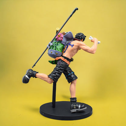 Protgas D. Ace Running Action Figure With Food Bagpack (22 Cm Height) - One Piece