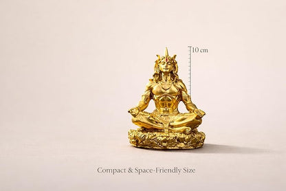Meditating Lord Shiva Idol – Golden Finish Spiritual Yoga Showpiece