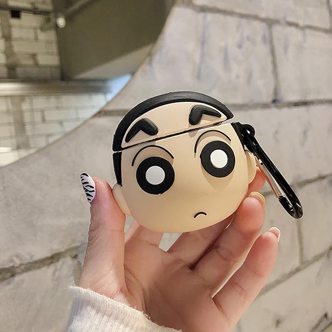 Shinchan Cute Iphone Airpods Cover Protection Case (Silicone)