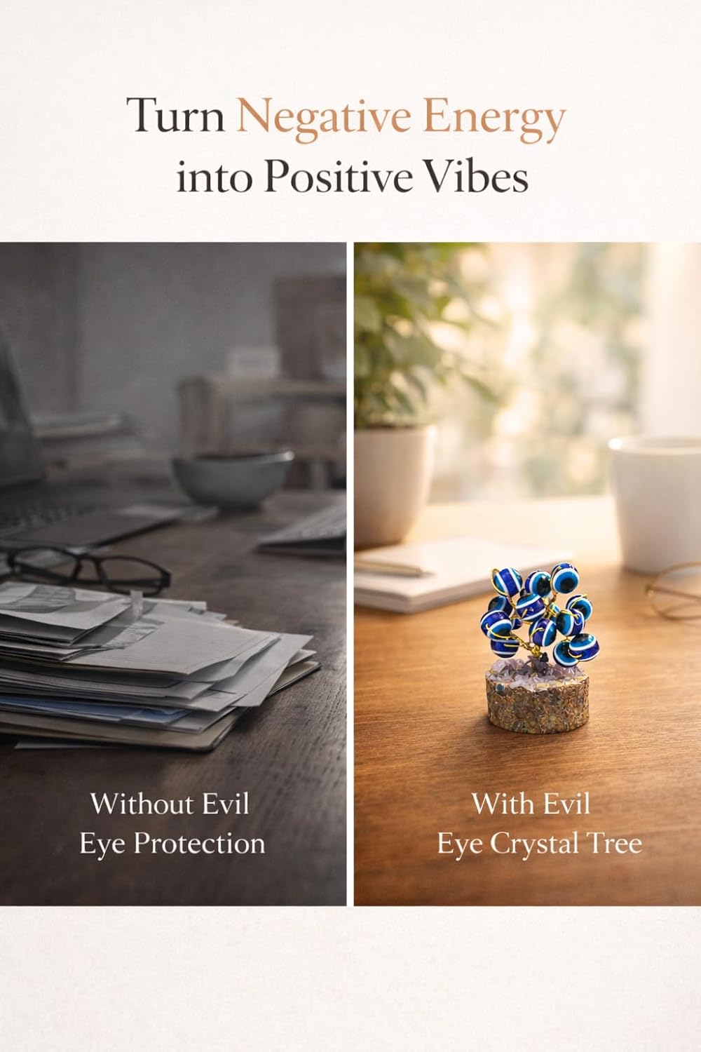 Evil Eye Protection Tree – Blue Nazar Feng Shui Positive Energy Showpiece