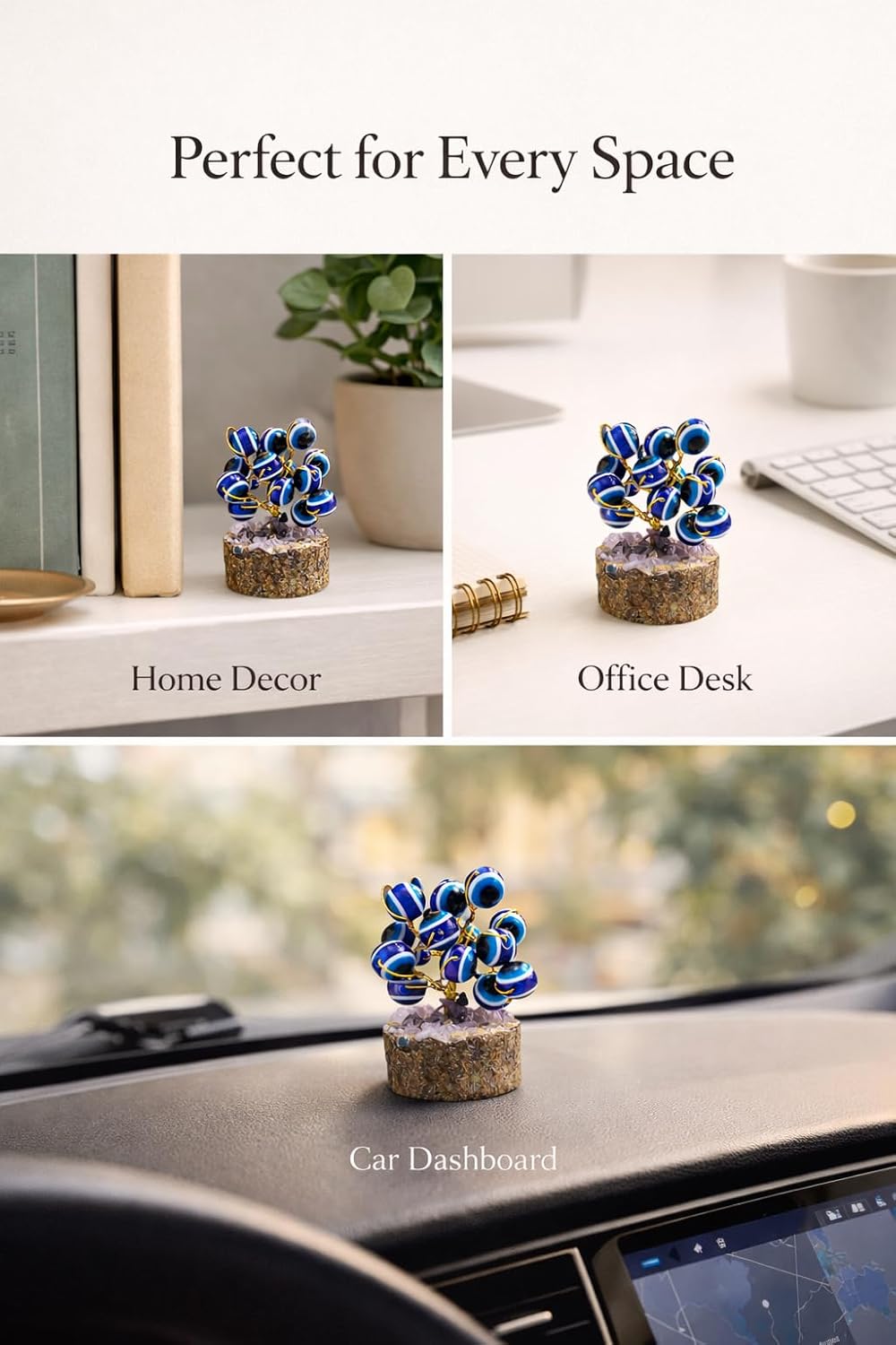 Evil Eye Protection Tree – Blue Nazar Feng Shui Positive Energy Showpiece