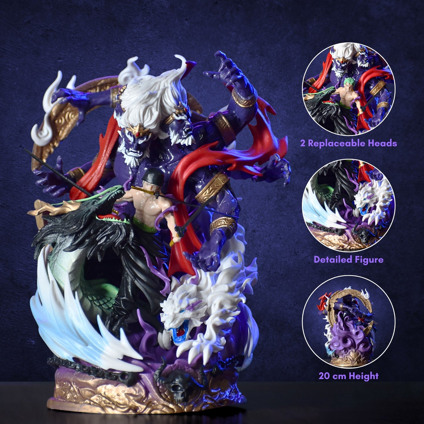 King Of Hell Roronoa Zoro Action Figure (20 Cm Height) - One Piece